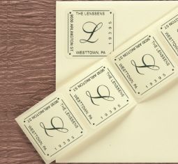Script Initial Square Address Labels