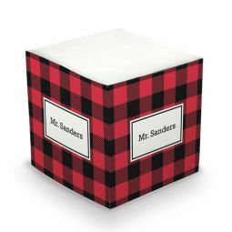 Jack Plaid Sticky Memo Cube