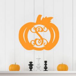 Pumpkin Wood Monogram