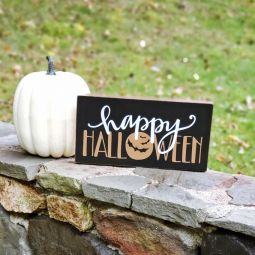 Happy Halloween Box Sign