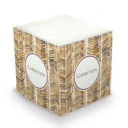 Herringbone Sticky Memo Cube