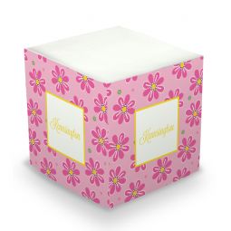 Spring Fling Pink Sticky Memo Cube