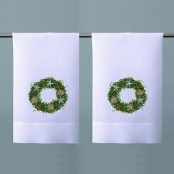 Shell Wreath Guest Towels - Set 2