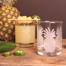 Pineapple Double Old-Fashioned Glasses Set 4