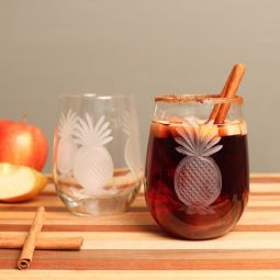 Pineapple Stemless Wine Glasses - Set of 4