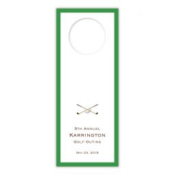 Green Border with Golf Icon Wine Tags
