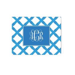 Blue Bamboo Folded Note Cards