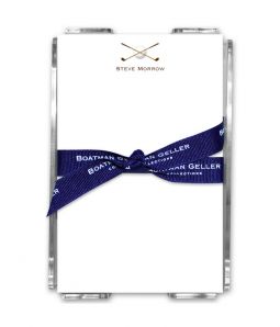 Golf Clubs Note Sheets in Acrylic Holder