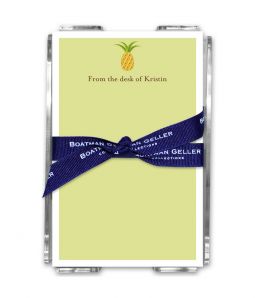 Pineapple Icon Note Sheets in Acrylic Holder
