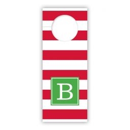 Awning Stripe Red Bottle Tags