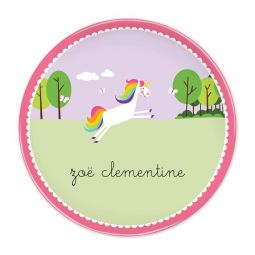 Unicorn Melamine Plate by Boatman Geller