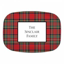 Tartan Plaid Melamine Platter by Boatman Geller