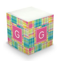 Madras Patch Bright Sticky Memo Cube