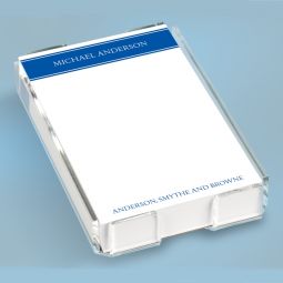 Banded Note Sheets in Acrylic Holder