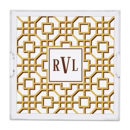 Fret Square Lucite Tray