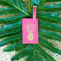 Pineapple Luggage Tag - Hot Pink
