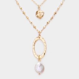 Erica Layered Mother of Pearl Necklace