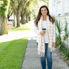 Camel Plaid Adaline Scarf