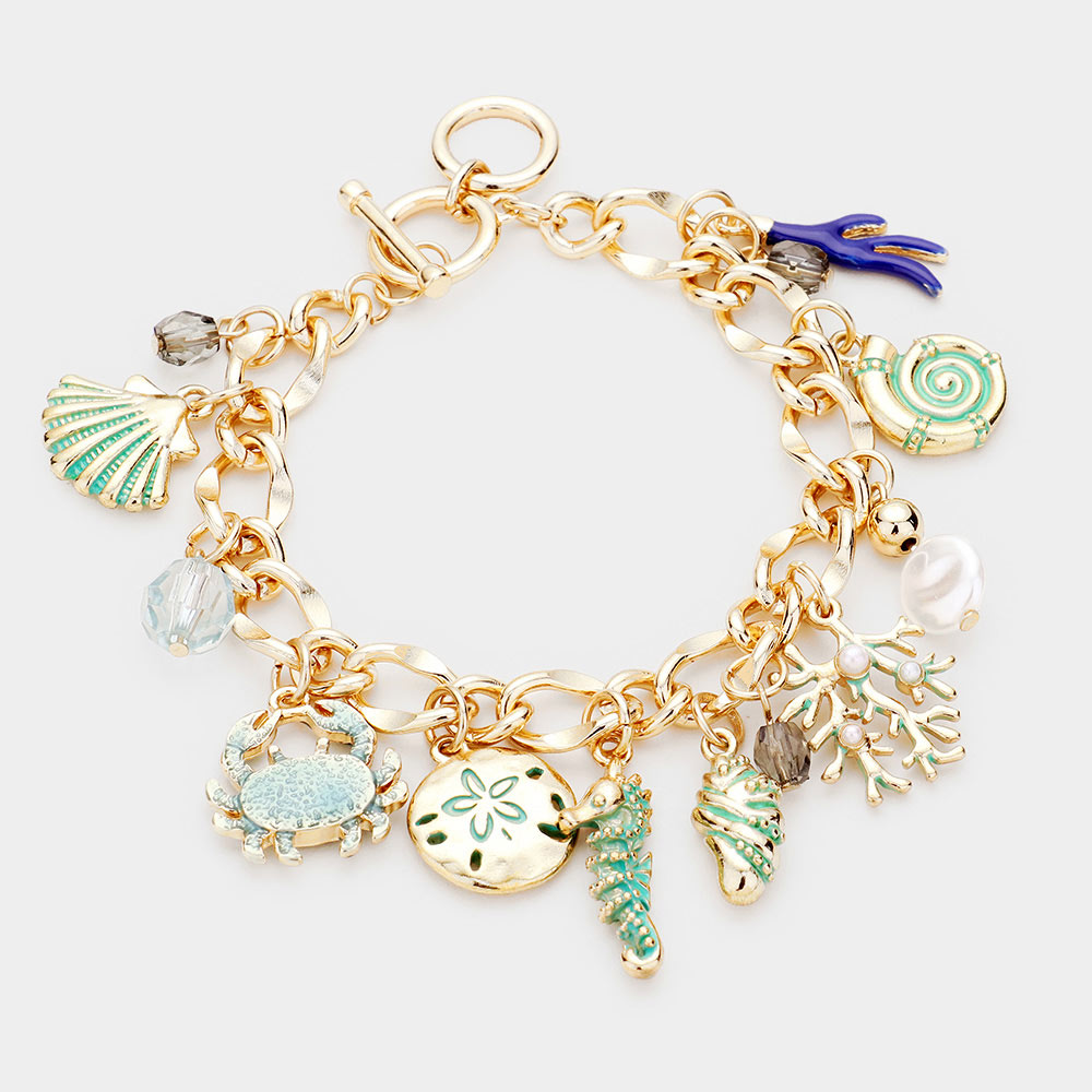 Sea Life Charm Bracelet: seasonsgiftsandhome.com