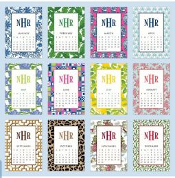 Contemporary Monogram Desk Calendar - You choose starting month and year