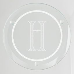 Set 4 Single Initial Glass Coasters