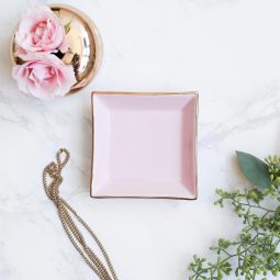 Pink Square Trinket Dish