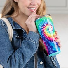 Swirled Tie-Dye Peace Insulated Tumbler