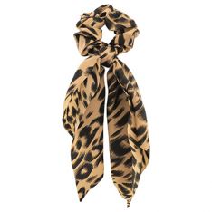 Leopard Hair Scrunchie Scarf