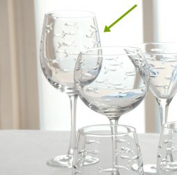 School of Fish All Purpose Wine Glasses Set 4